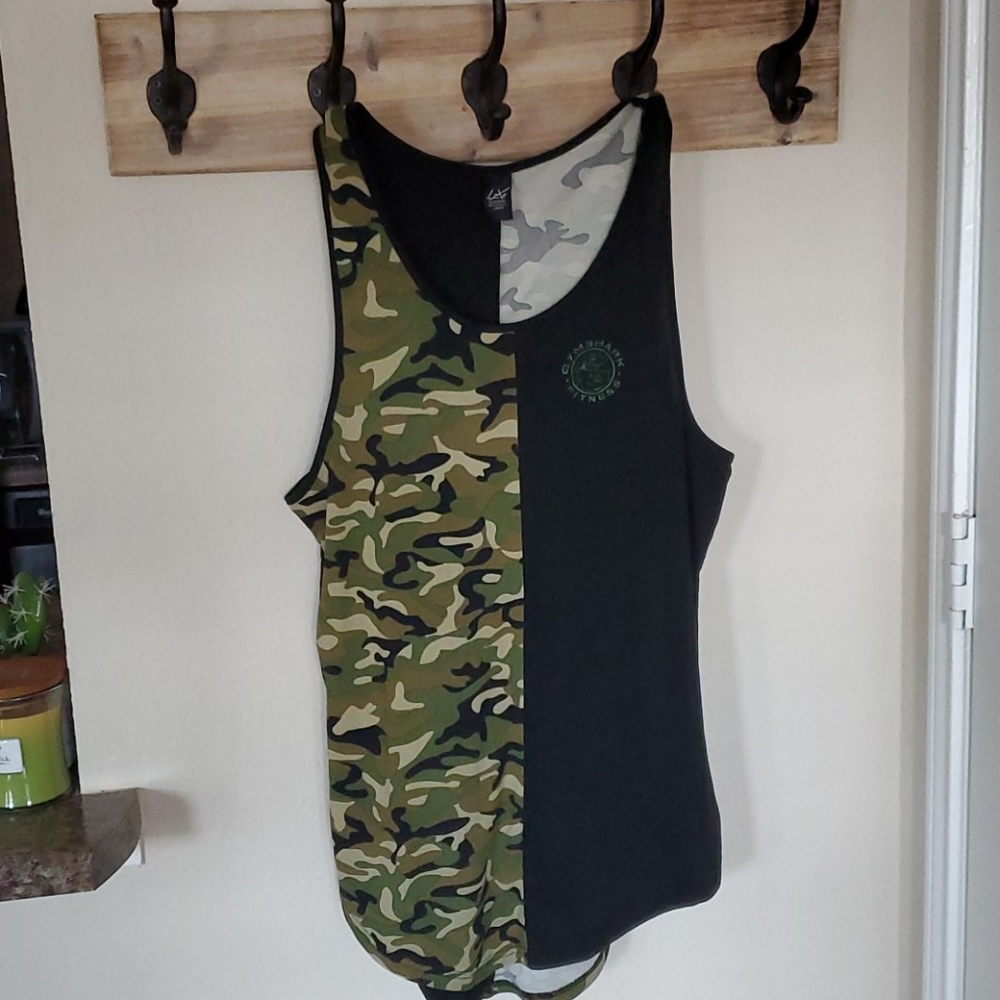 Gymshark Camo & Black Workout Tank